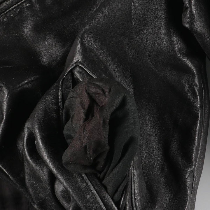 Vintage swing-top leather blouson, men's size XL genuine leather black type Vintage Second Hand