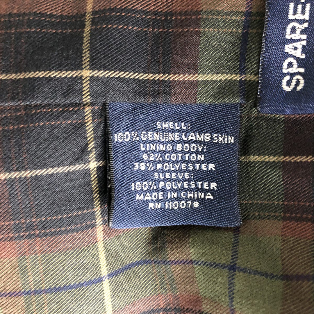 Turnbury Swing Top Leather Blouson, Men's Size L Genuine Leather Lambskin black type Vintage Second Hand