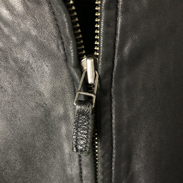 Turnbury Swing Top Leather Blouson, Men's Size L Genuine Leather Lambskin black type Vintage Second Hand