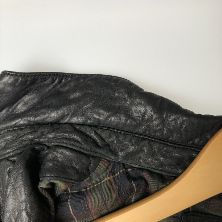 Turnbury Swing Top Leather Blouson, Men's Size L Genuine Leather Lambskin black type Vintage Second Hand