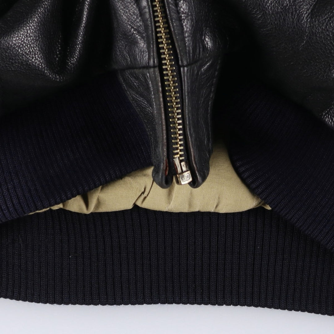 Levi's Authentic Padded Leather Blouson, Men's Size XL genuine leather black type Vintage Second Hand