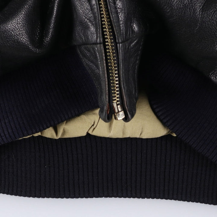 Levi's Authentic Padded Leather Blouson, Men's Size XL genuine leather black type Vintage Second Hand