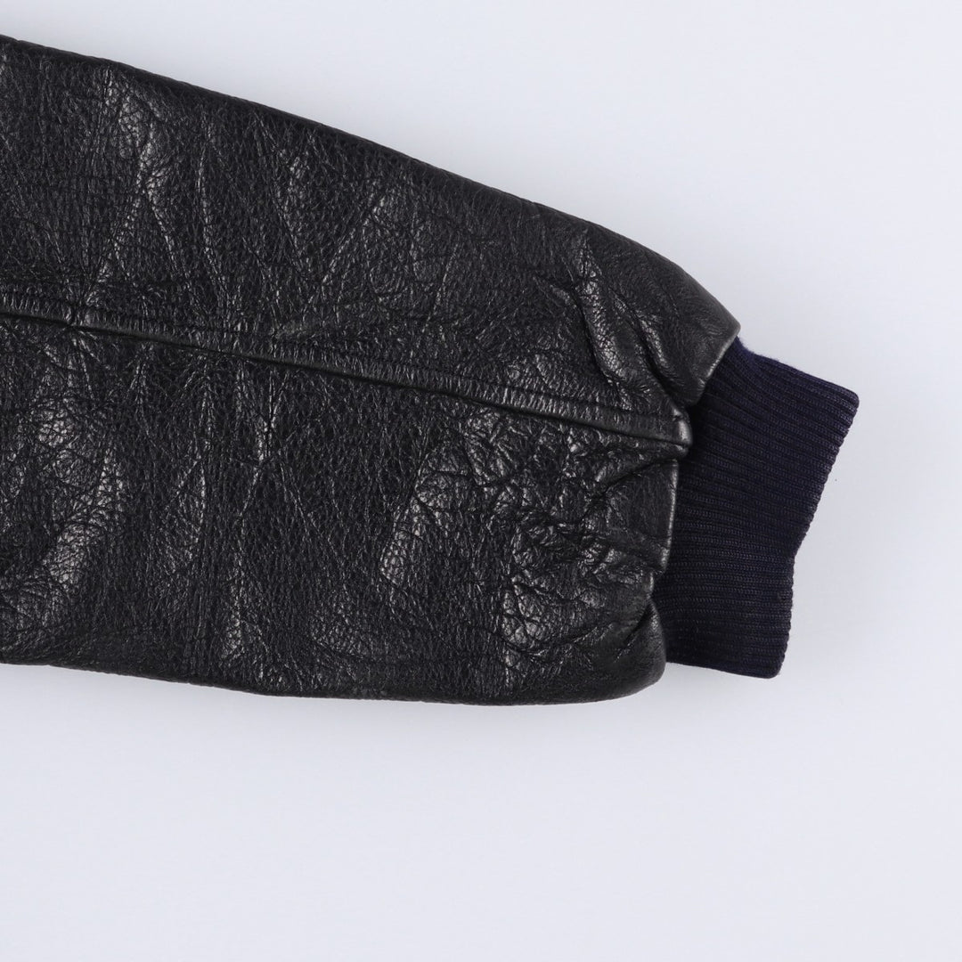 Levi's Authentic Padded Leather Blouson, Men's Size XL genuine leather black type Vintage Second Hand