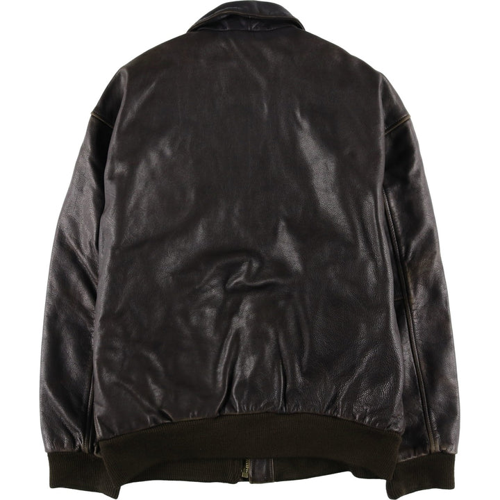 AVIREX A-2 Leather Flight Jacket, Men's Size L, Vintage unclear brown type Vintage Second Hand