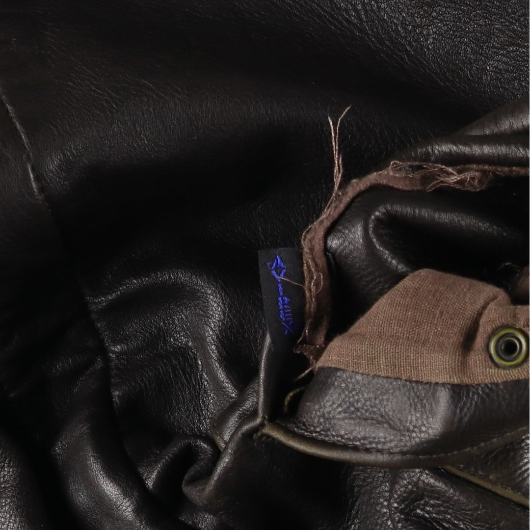 AVIREX A-2 Leather Flight Jacket, Men's Size L, Vintage unclear brown type Vintage Second Hand