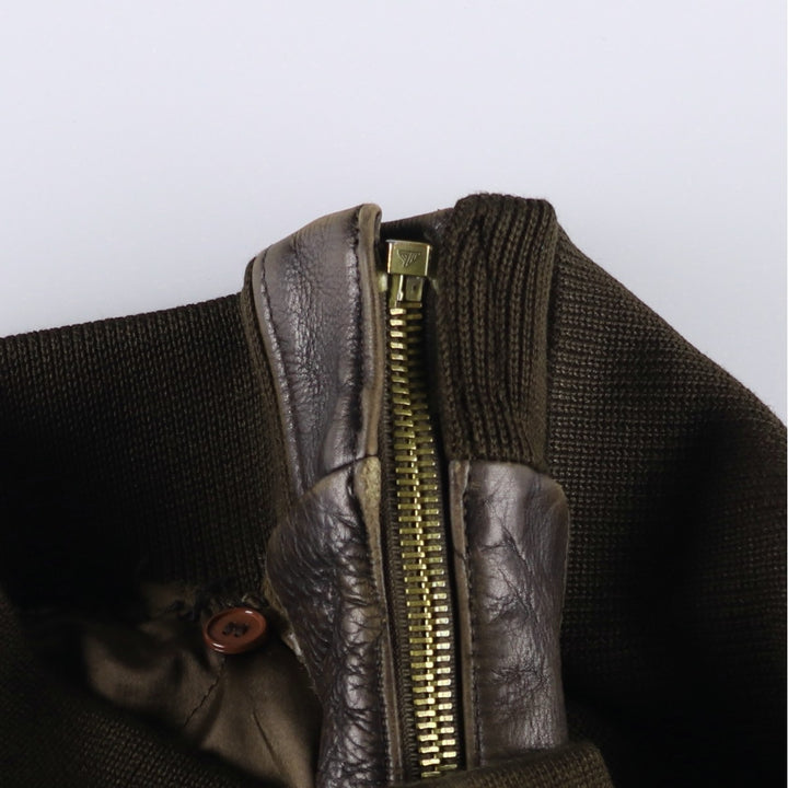 AVIREX A-2 Leather Flight Jacket, Men's Size L, Vintage unclear brown type Vintage Second Hand