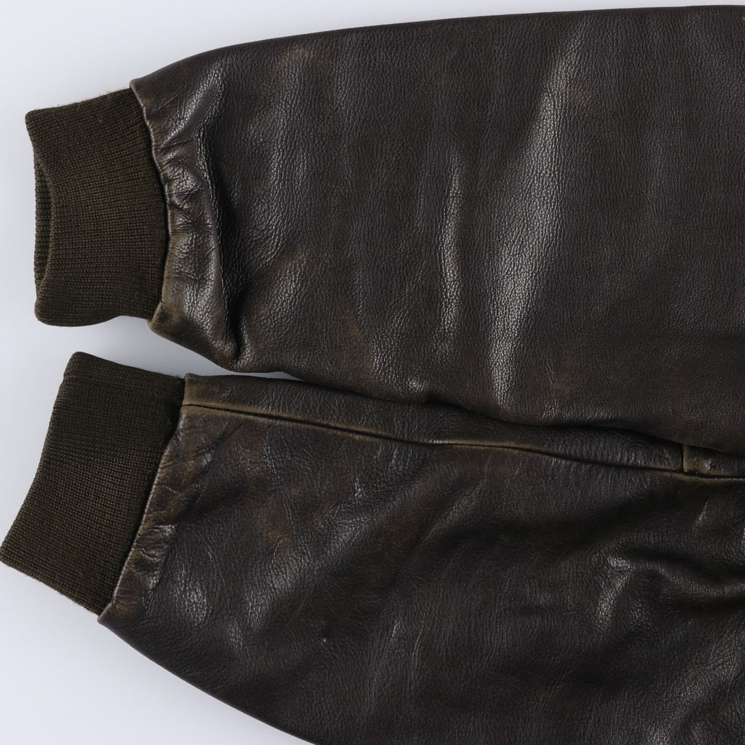 AVIREX A-2 Leather Flight Jacket, Men's Size L, Vintage unclear brown type Vintage Second Hand