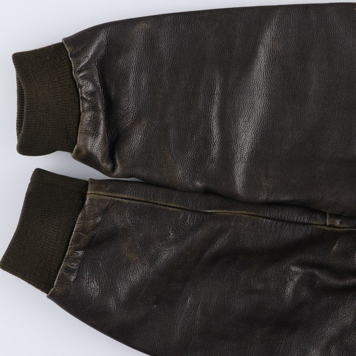 AVIREX A-2 Leather Flight Jacket, Men's Size L, Vintage unclear brown type Vintage Second Hand