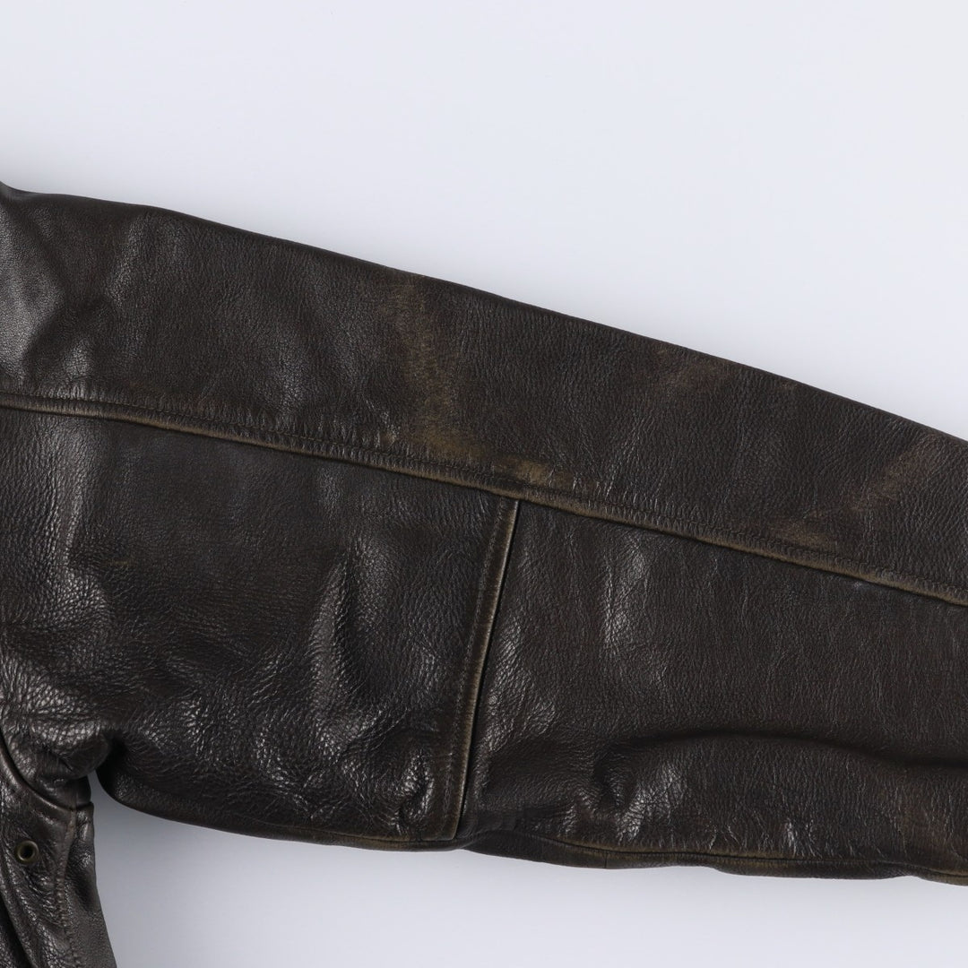 AVIREX A-2 Leather Flight Jacket, Men's Size L, Vintage unclear brown type Vintage Second Hand