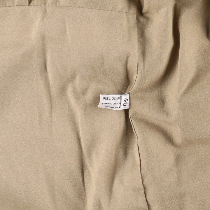 Ralph Lauren POLO by Ralph Lauren suede leather jacket, men's size M Genuine Leather Cowhide Suede Leather Beige type Vintage Second Hand