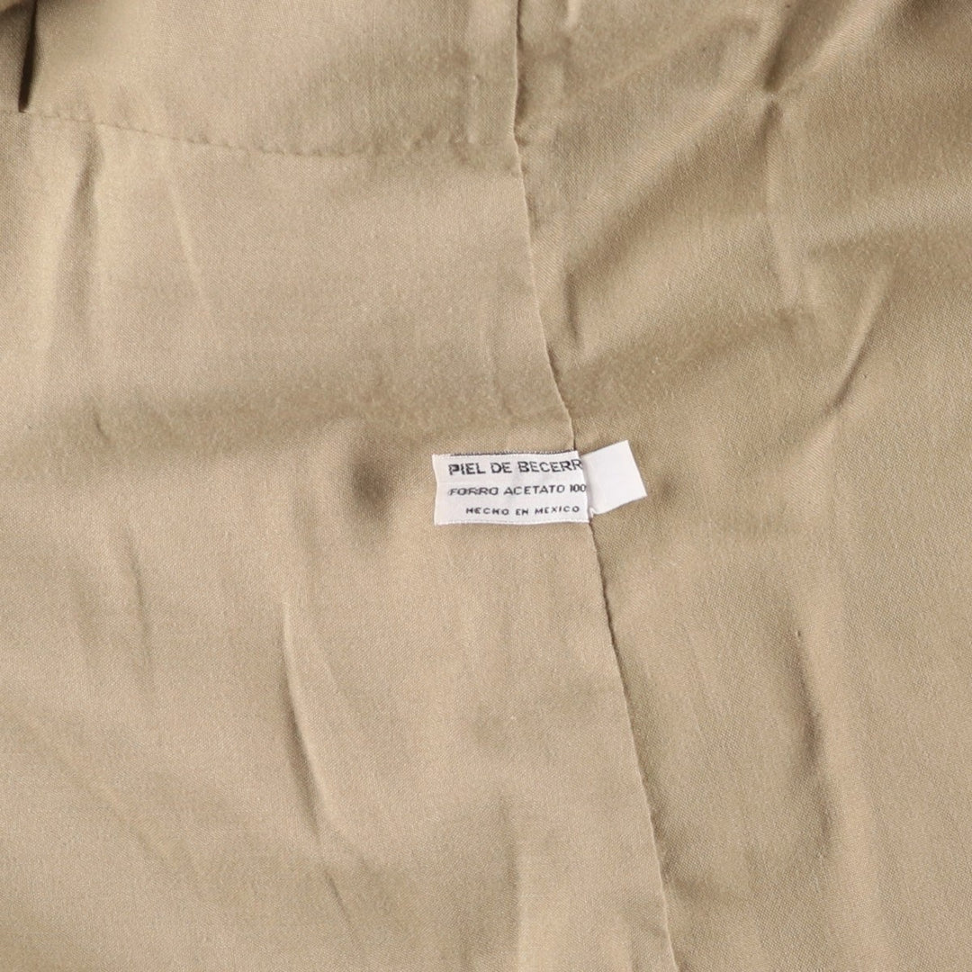 Ralph Lauren POLO by Ralph Lauren suede leather jacket, men's size M Genuine Leather Cowhide Suede Leather Beige type Vintage Second Hand