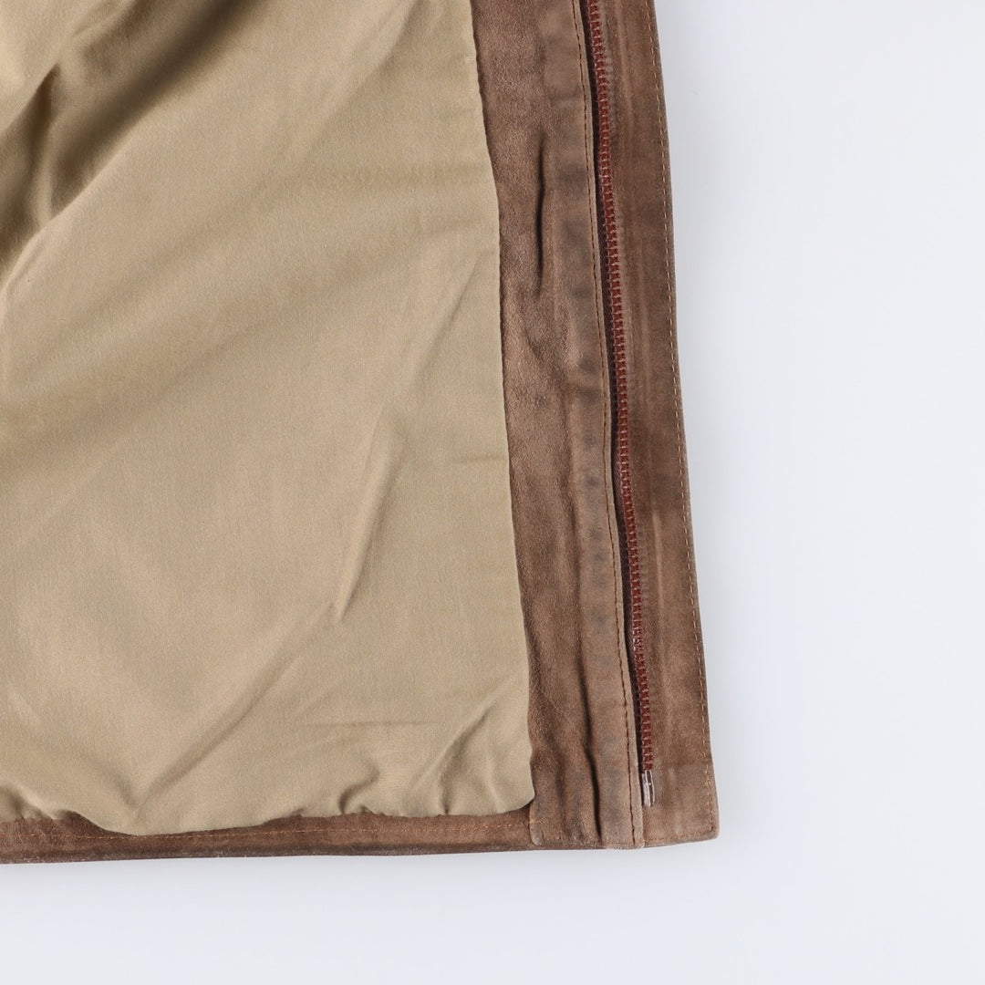 Ralph Lauren POLO by Ralph Lauren suede leather jacket, men's size M Genuine Leather Cowhide Suede Leather Beige type Vintage Second Hand