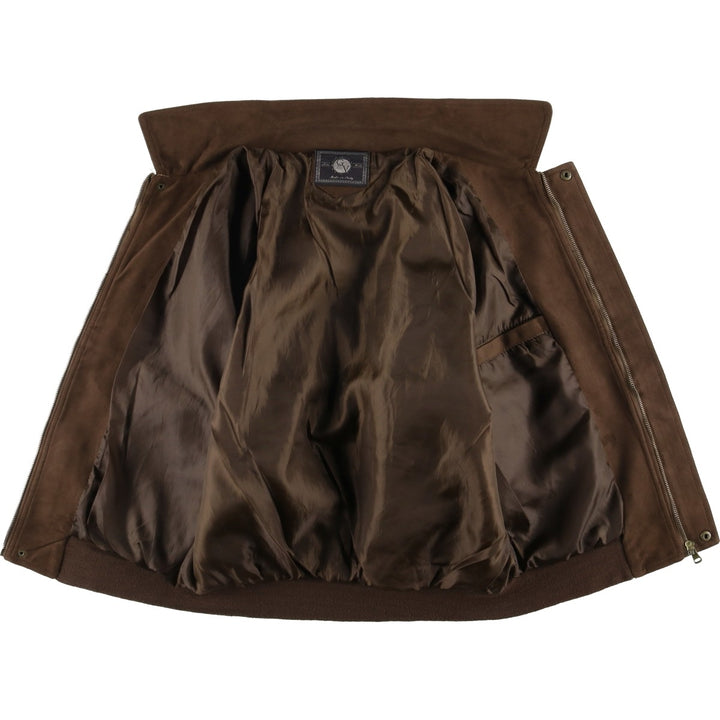 Vintage GV suede leather flight jacket, made in Italy, size L, men's size L unclear brown type Vintage Second Hand