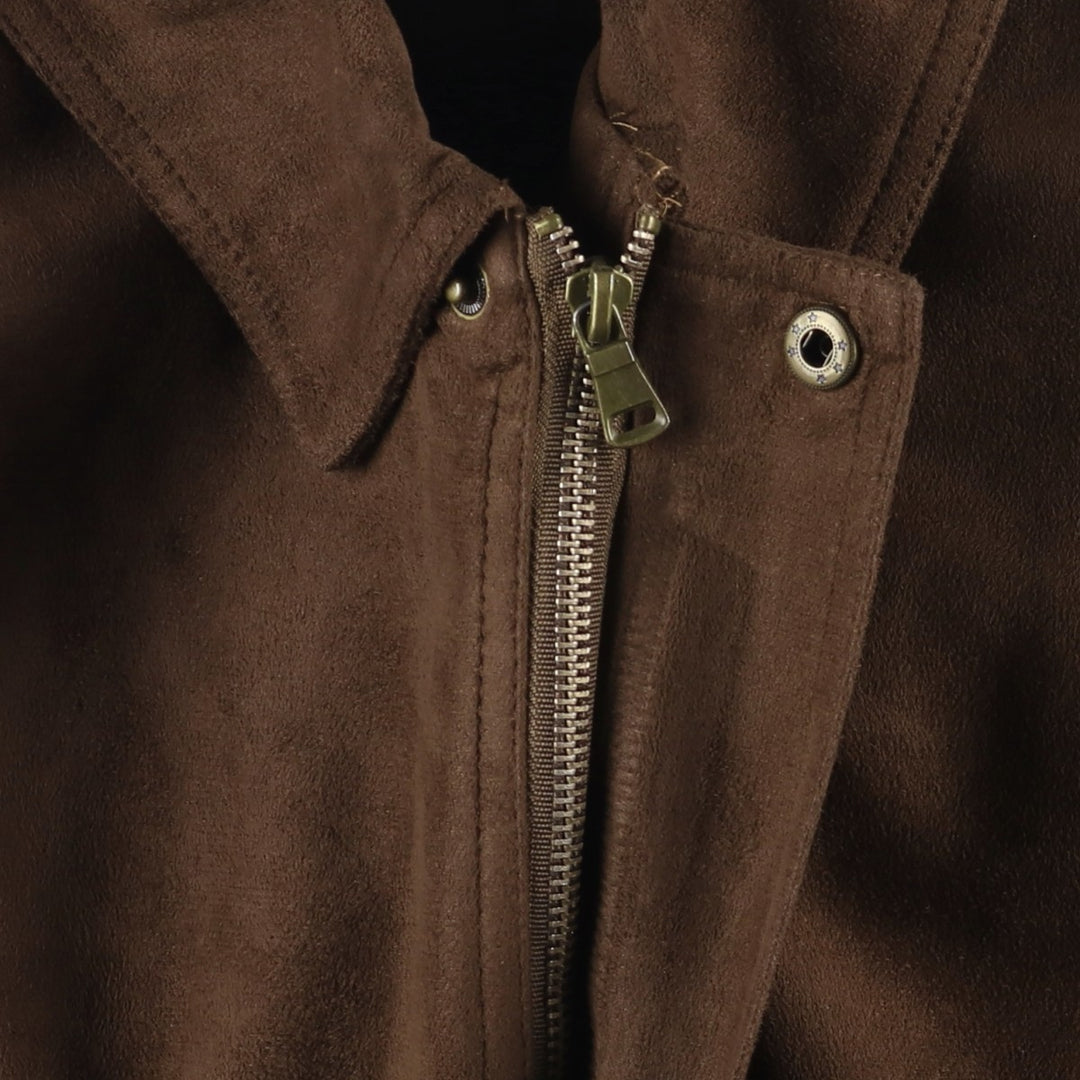 Vintage GV suede leather flight jacket, made in Italy, size L, men's size L unclear brown type Vintage Second Hand