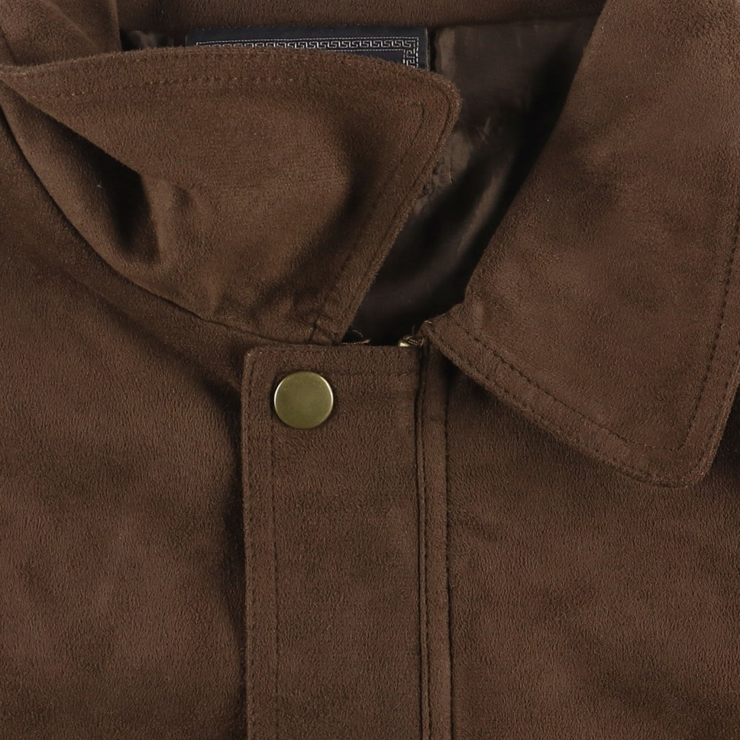 Vintage GV suede leather flight jacket, made in Italy, size L, men's size L unclear brown type Vintage Second Hand