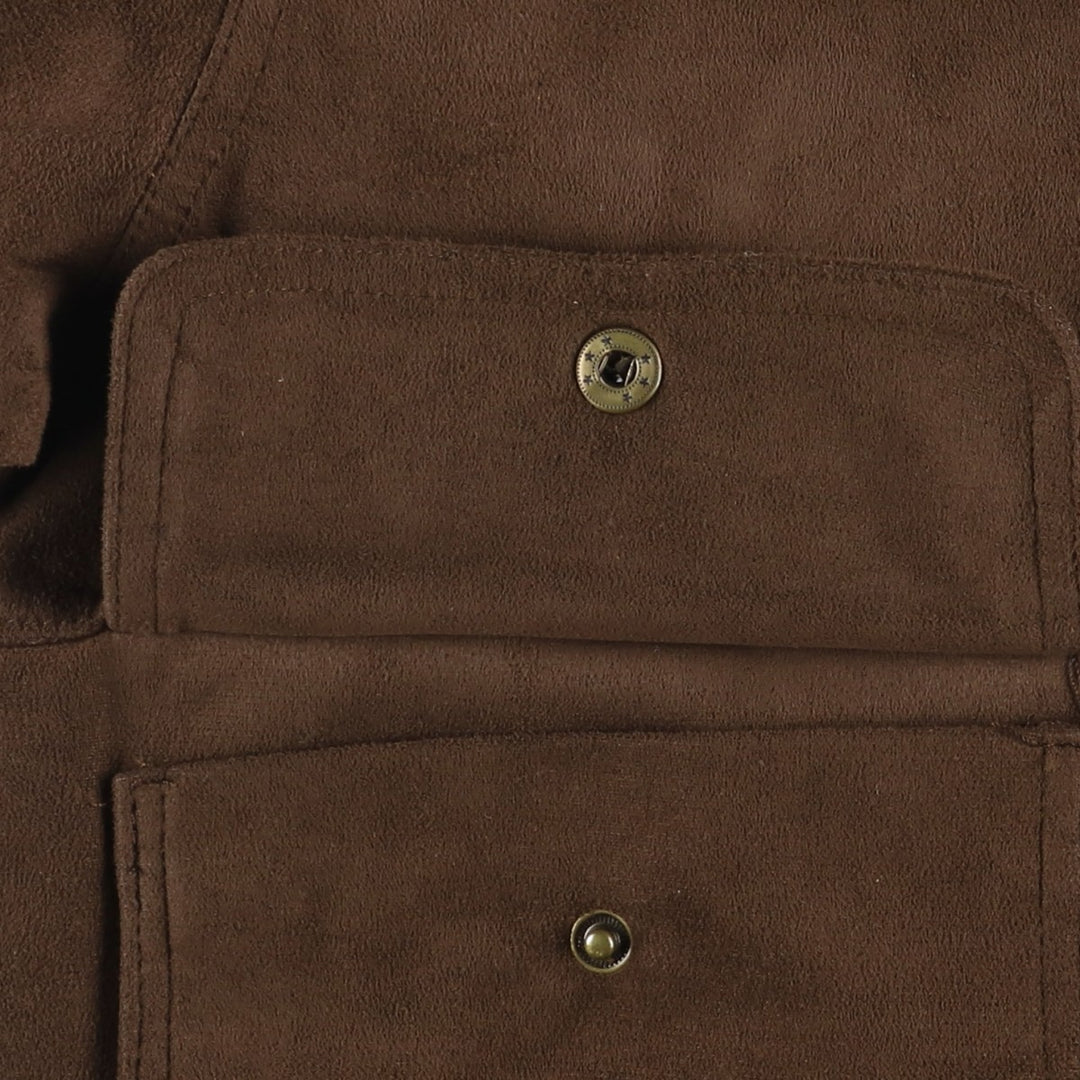 Vintage GV suede leather flight jacket, made in Italy, size L, men's size L unclear brown type Vintage Second Hand