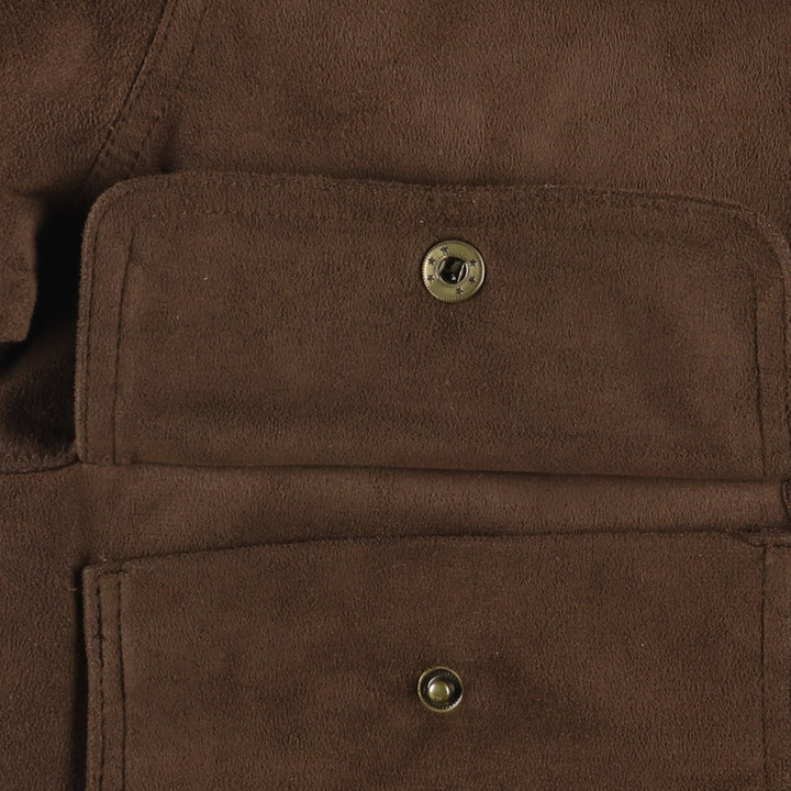 Vintage GV suede leather flight jacket, made in Italy, size L, men's size L unclear brown type Vintage Second Hand