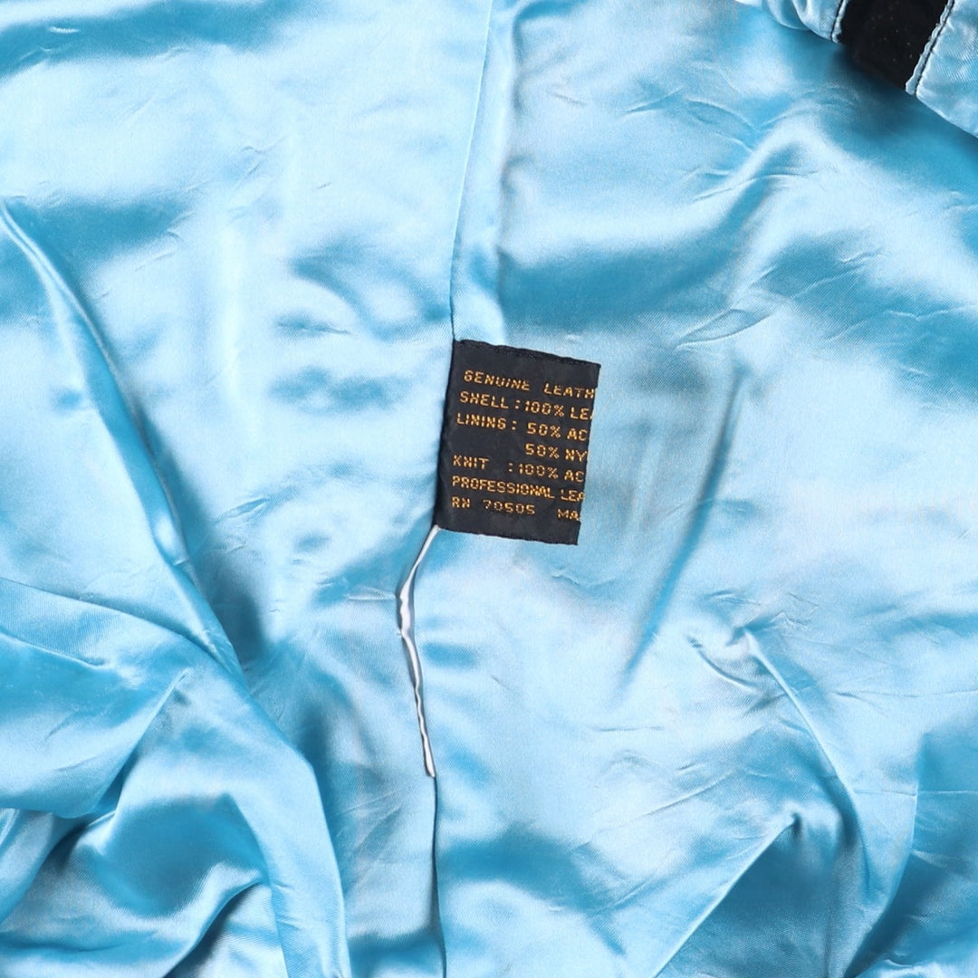 90'S Camel Suede Leather Blouson, Men's XL, Vintage Genuine Leather Suede Leather black type Vintage Second Hand