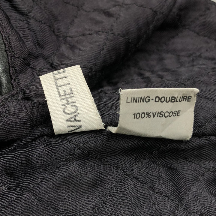 Quilted liner leather flight jacket, men's size M genuine leather black type Vintage Second Hand