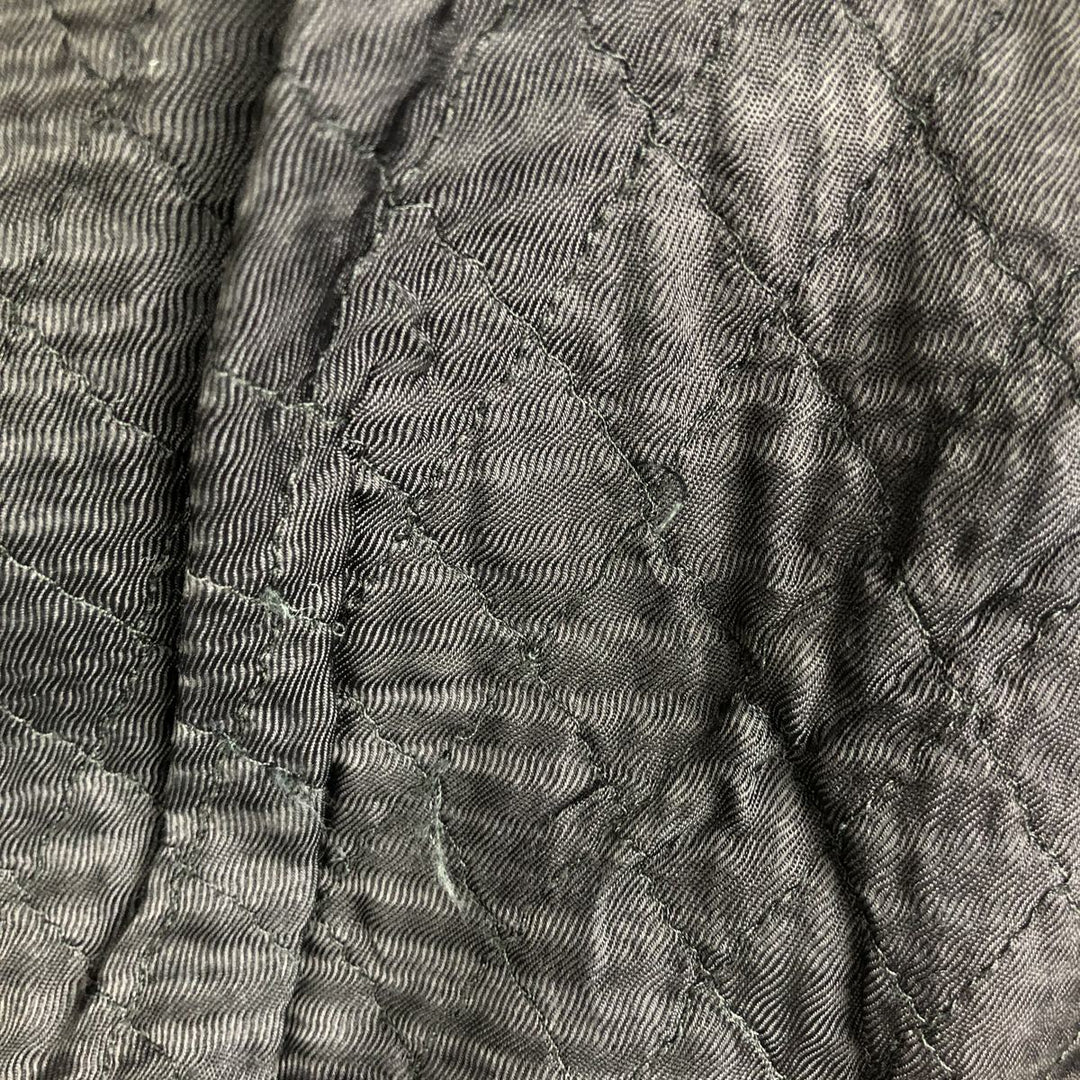 Quilted liner leather flight jacket, men's size M genuine leather black type Vintage Second Hand