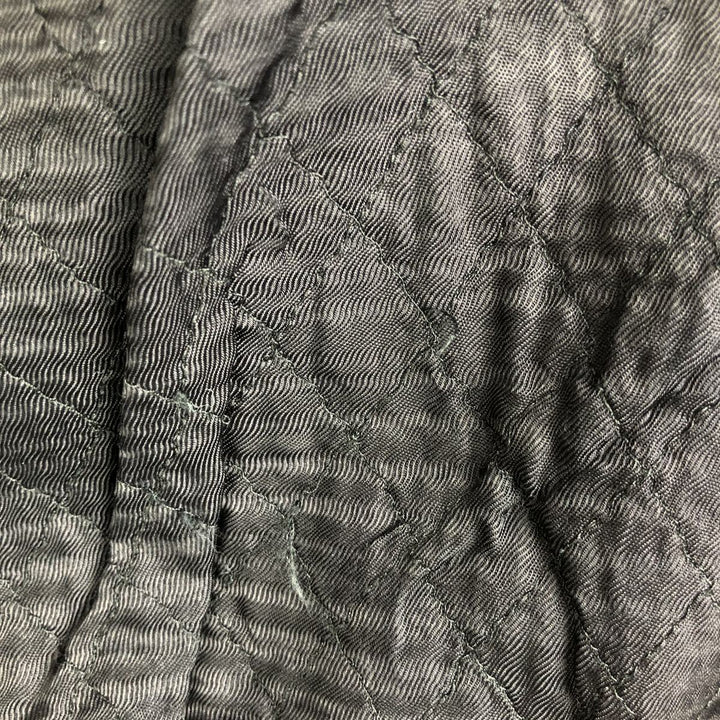 Quilted liner leather flight jacket, men's size M genuine leather black type Vintage Second Hand