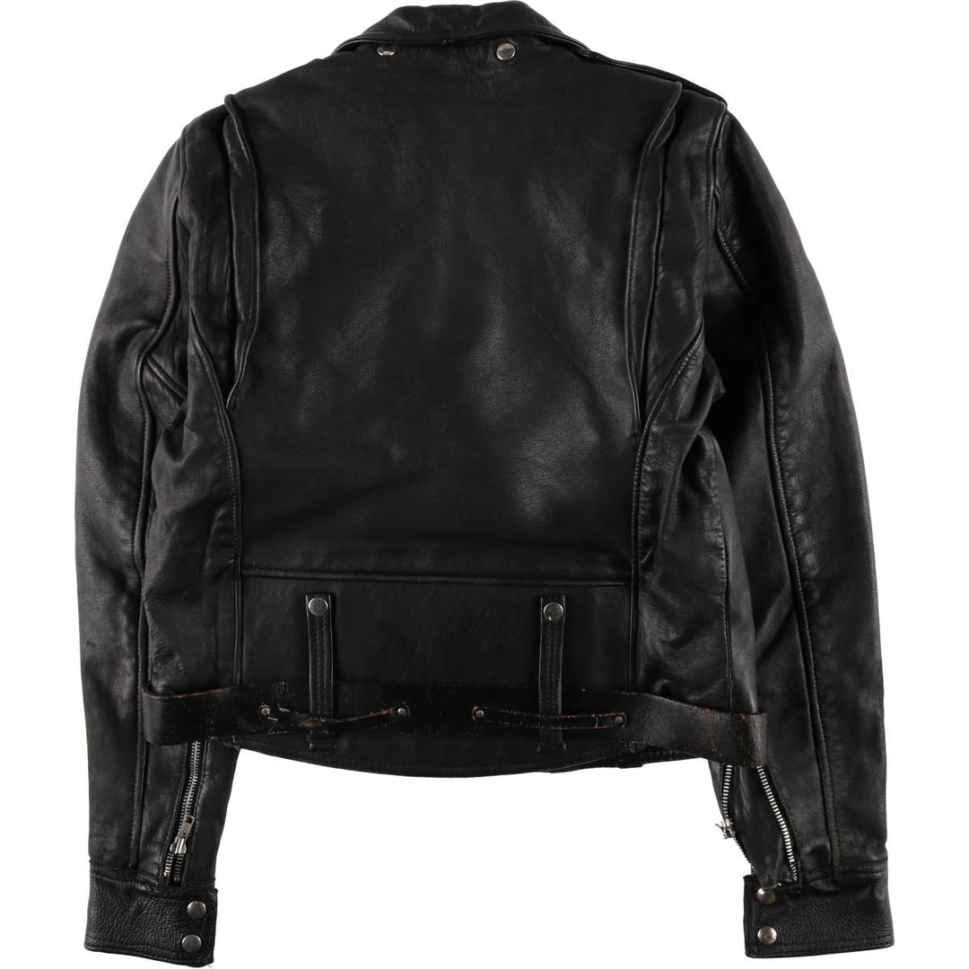 Harley-Davidson Padded Double Rider Jacket, Men's Size Small genuine leather black type Vintage Second Hand