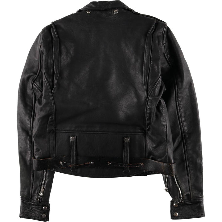 Harley-Davidson Padded Double Rider Jacket, Men's Size Small genuine leather black type Vintage Second Hand