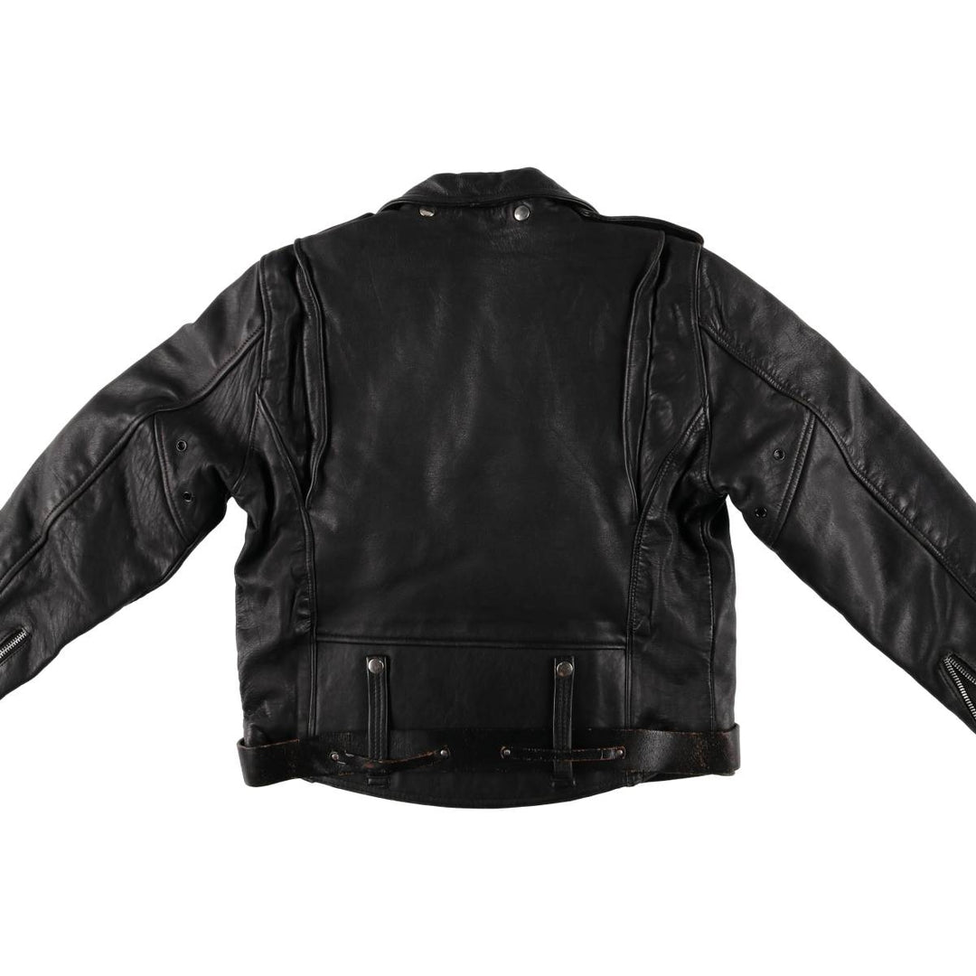 Harley-Davidson Padded Double Rider Jacket, Men's Size Small genuine leather black type Vintage Second Hand