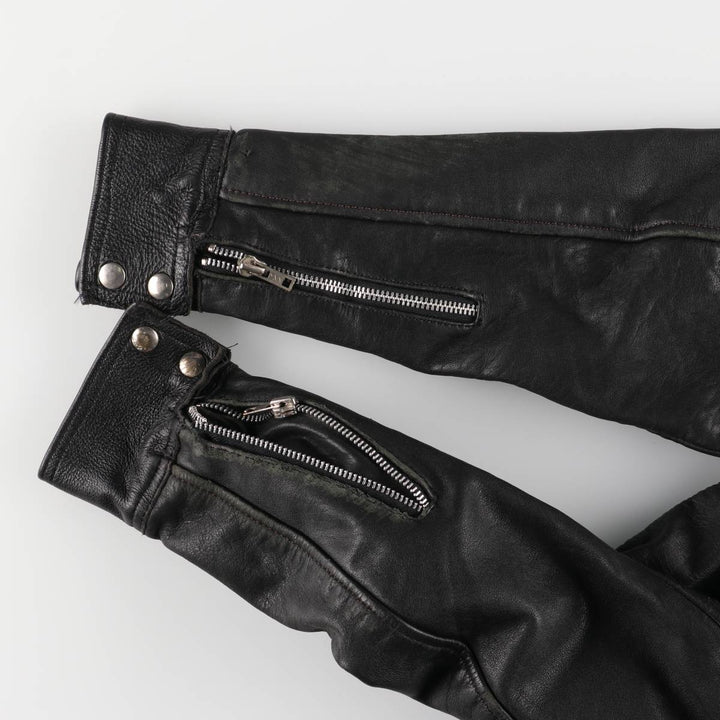 Harley-Davidson Padded Double Rider Jacket, Men's Size Small genuine leather black type Vintage Second Hand