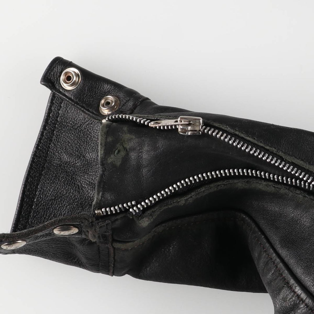 Harley-Davidson Padded Double Rider Jacket, Men's Size Small genuine leather black type Vintage Second Hand