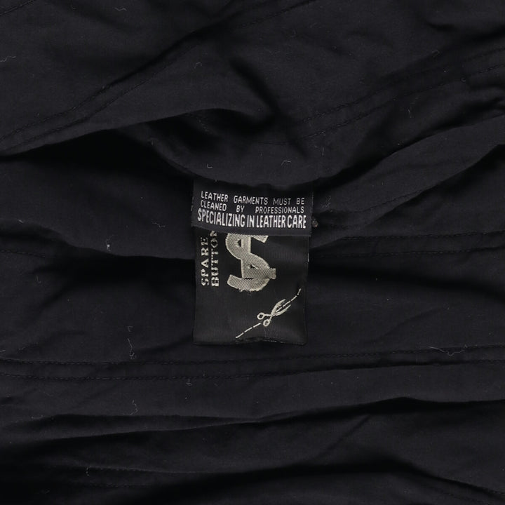 SL Leatherwear Padded Leather Blouson, Men's Size L genuine leather brown type Vintage Second Hand