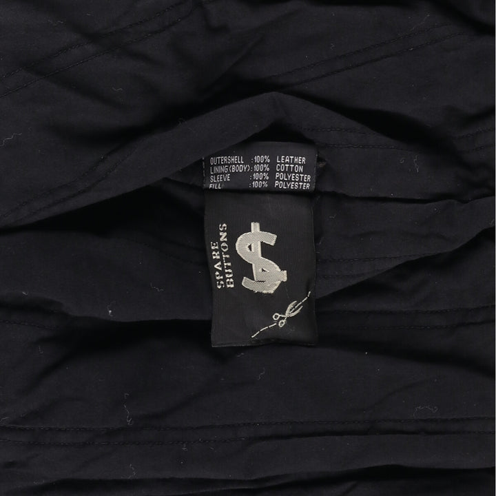 SL Leatherwear Padded Leather Blouson, Men's Size L genuine leather brown type Vintage Second Hand