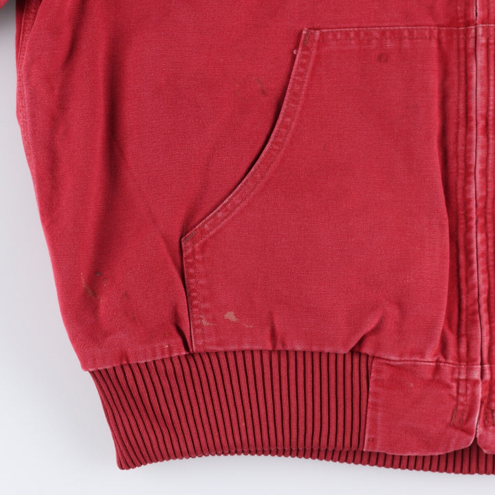 Carhartt Active Jacket Duck Full Zip Hoodie Men's XXL unclear red type Vintage Second Hand