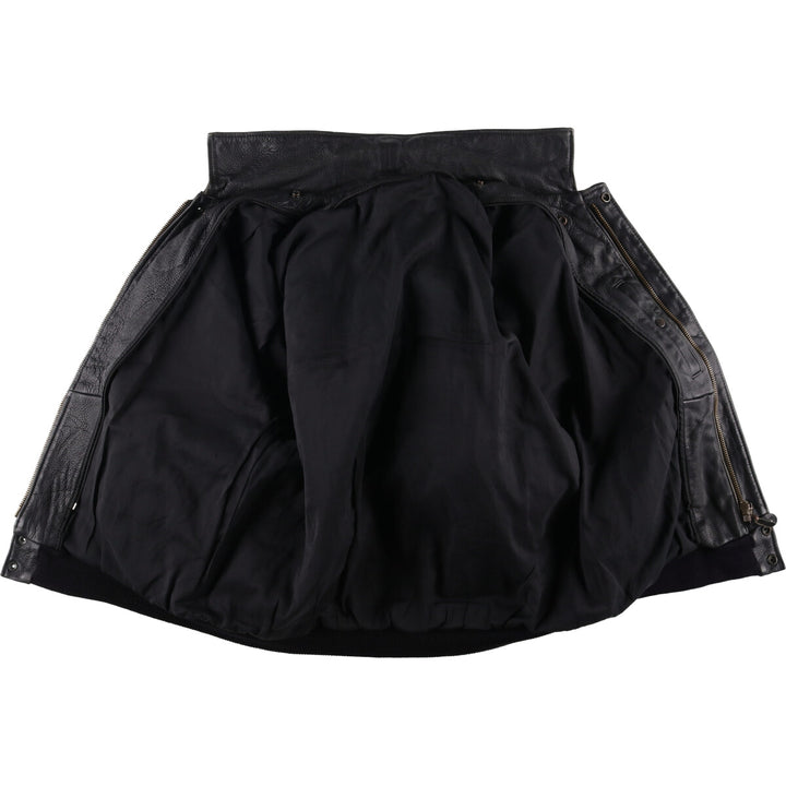 A-2 type leather flight jacket, men's size S unclear black type Vintage Second Hand