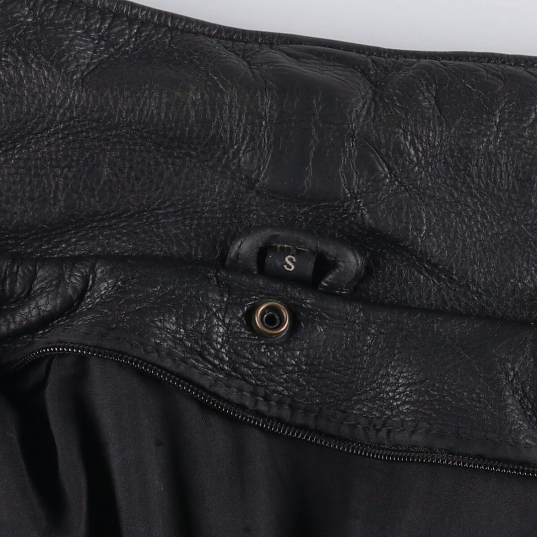A-2 type leather flight jacket, men's size S unclear black type Vintage Second Hand
