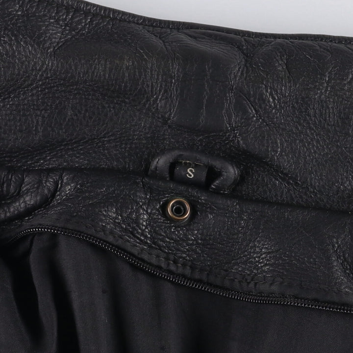A-2 type leather flight jacket, men's size S unclear black type Vintage Second Hand