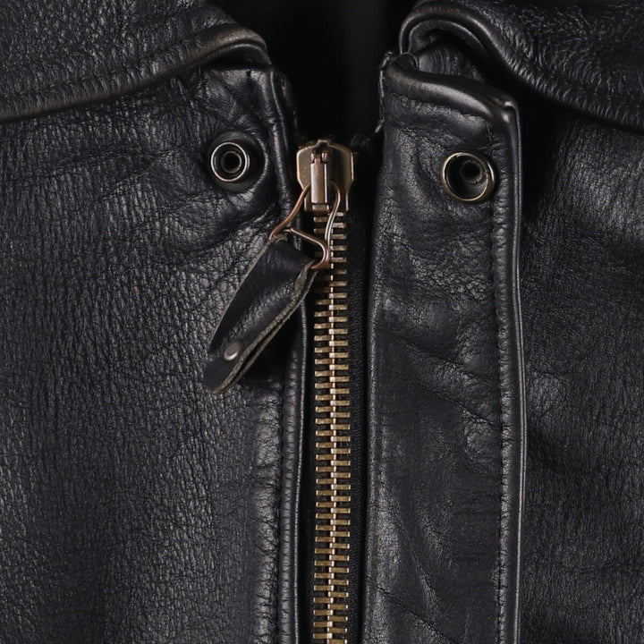 A-2 type leather flight jacket, men's size S unclear black type Vintage Second Hand