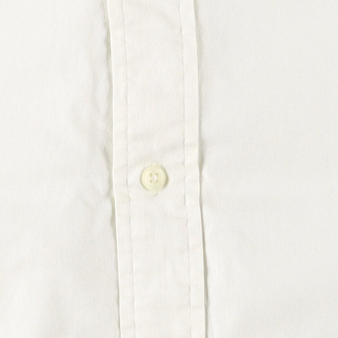 Ralph Lauren BLAIRE short sleeve button down shirt, men's size L cotton ivory Vintage Second Hand