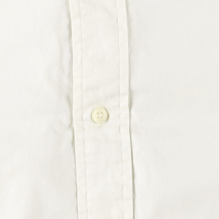 Ralph Lauren BLAIRE short sleeve button down shirt, men's size L cotton ivory Vintage Second Hand