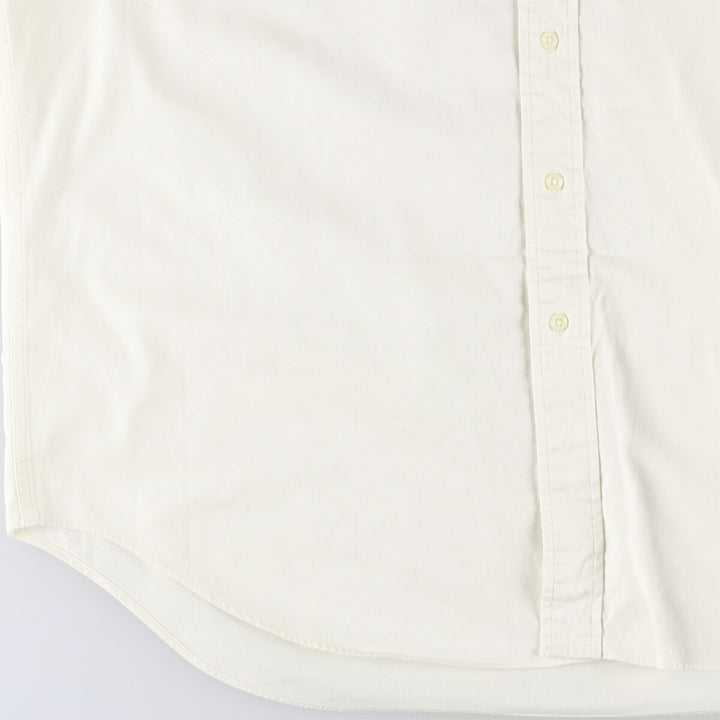 Ralph Lauren BLAIRE short sleeve button down shirt, men's size L cotton ivory Vintage Second Hand