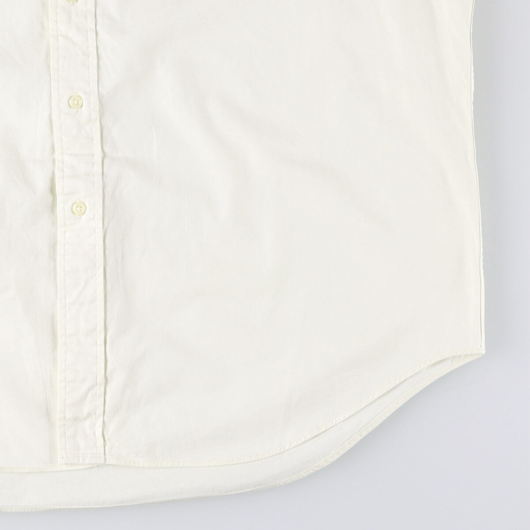Ralph Lauren BLAIRE short sleeve button down shirt, men's size L cotton ivory Vintage Second Hand