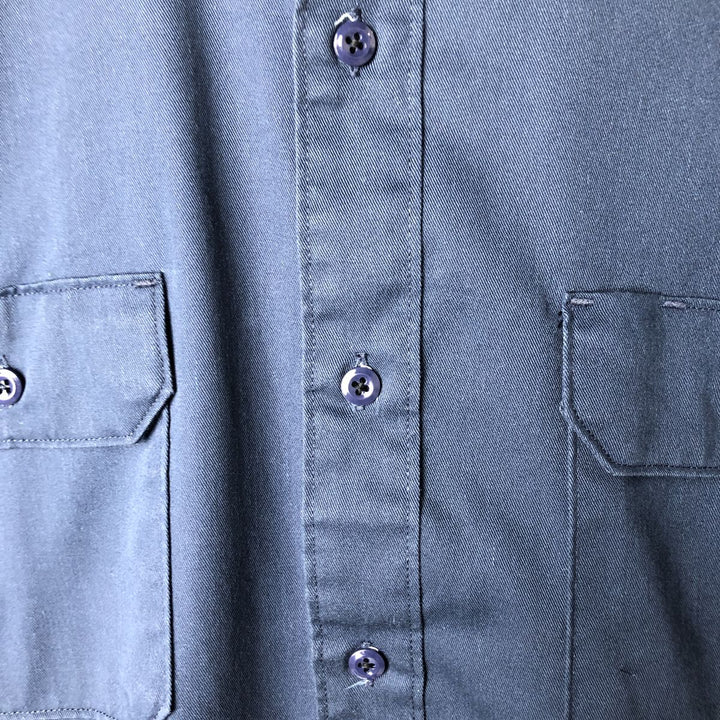 Carhartt short sleeve work shirt, men's XL size polyester navy blue type Vintage Second Hand