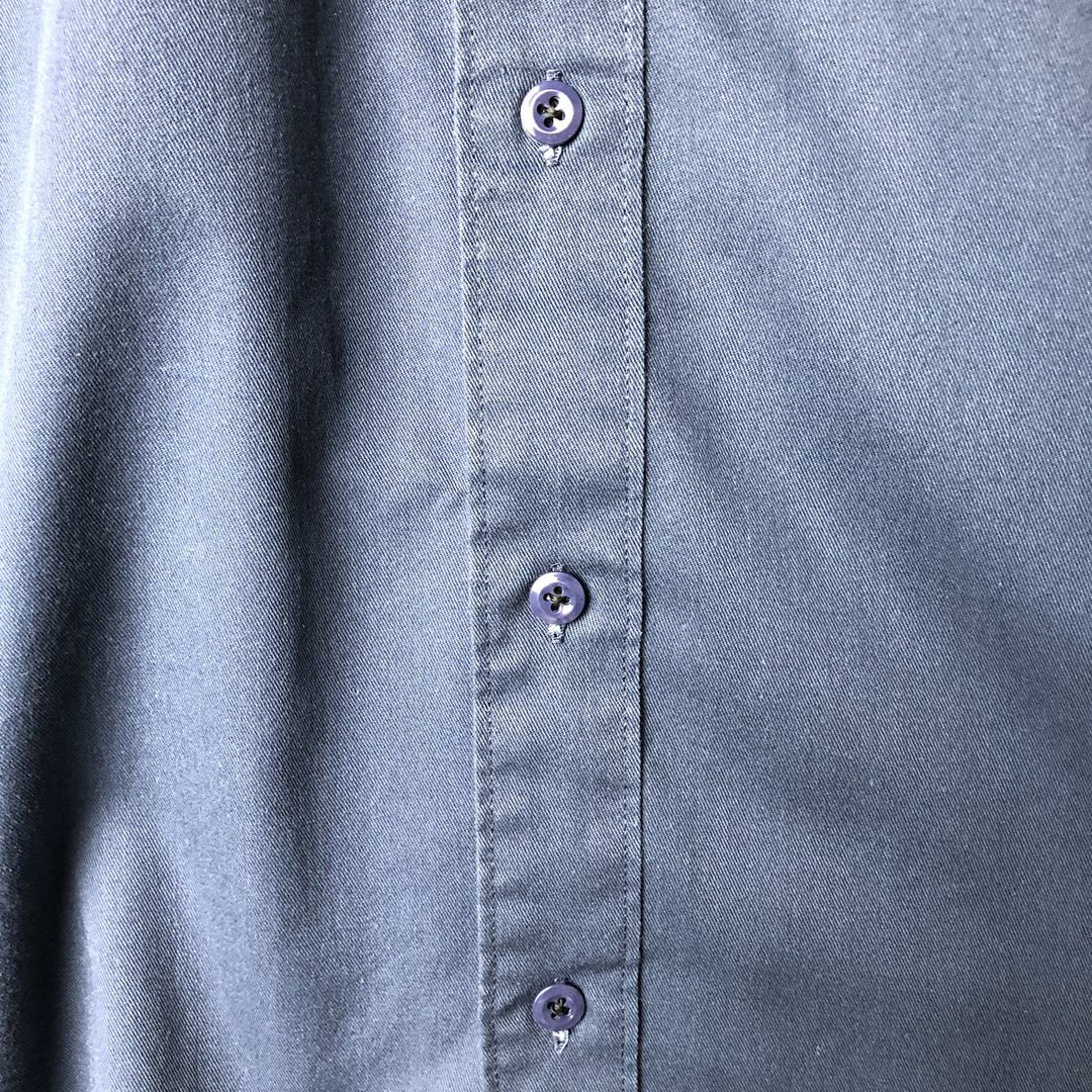 Carhartt short sleeve work shirt, men's XL size polyester navy blue type Vintage Second Hand
