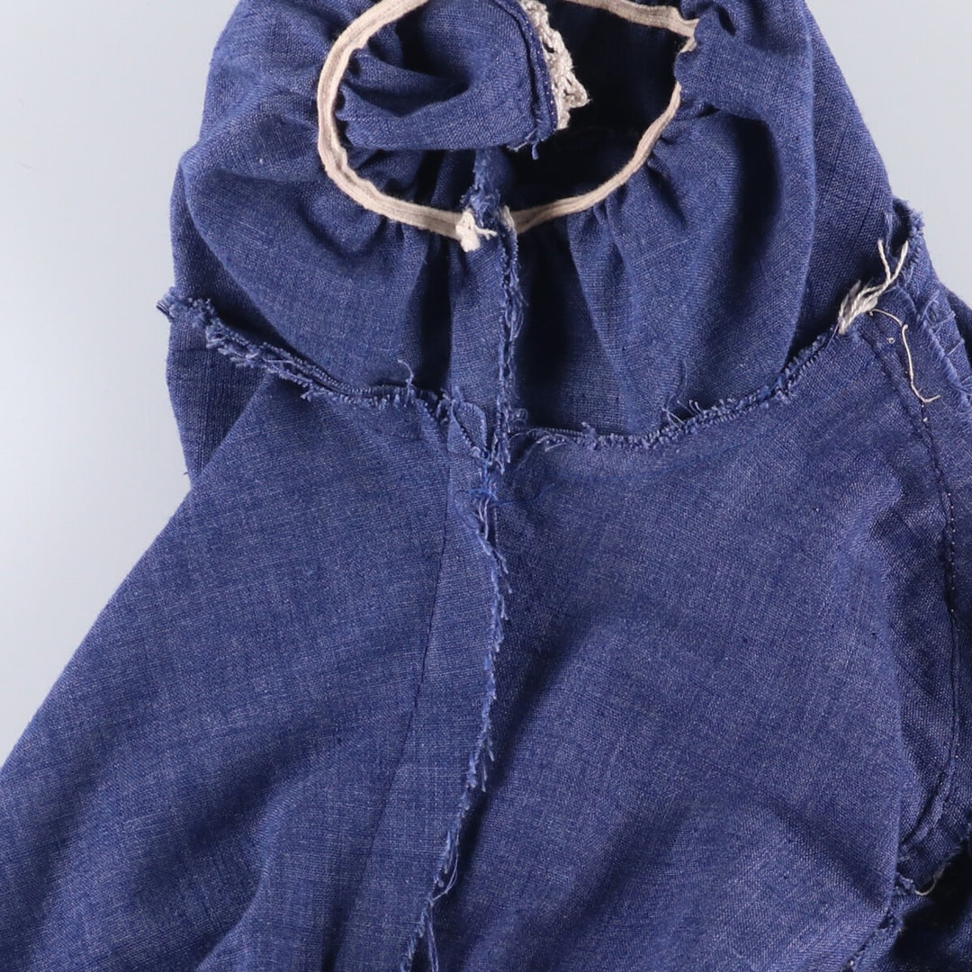 Vintage cutwork embroidered candy sleeve maxi dress, A-line length, made in the USA, size M. polyester blue type Vintage Second Hand