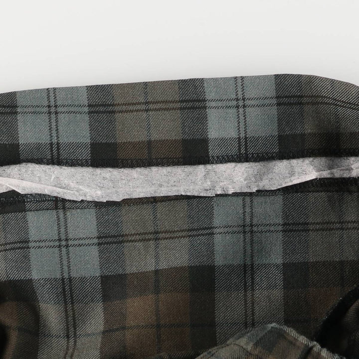 Check Pattern Midi Length Wrap Skirt, Women's Size M unclear Blue type light blue Vintage Second Hand