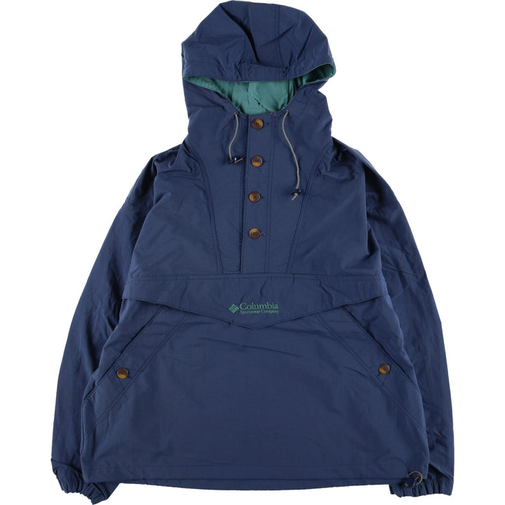 90s-00'S Columbia Anorak Parka, Men's Size L Nylon navy blue type Vintage Second Hand