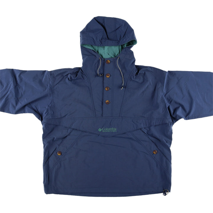 90s-00'S Columbia Anorak Parka, Men's Size L Nylon navy blue type Vintage Second Hand