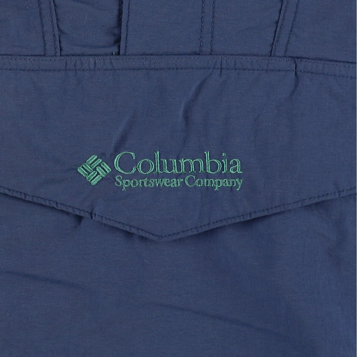 90s-00'S Columbia Anorak Parka, Men's Size L Nylon navy blue type Vintage Second Hand