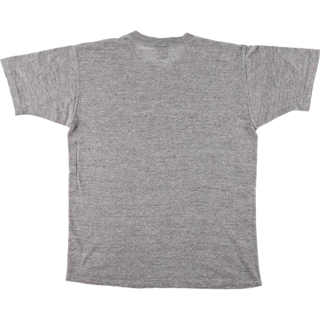 90'S Russell College T-shirt, Made in USA, Men's L size, Vintage polyester gray type Vintage Second Hand