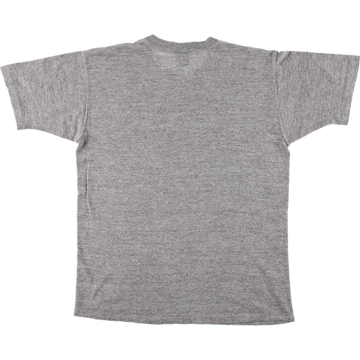 90'S Russell College T-shirt, Made in USA, Men's L size, Vintage polyester gray type Vintage Second Hand